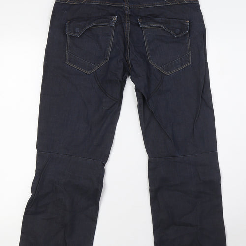Utility 325 Mens Blue Cotton Straight Jeans Size 32 in L28 in Regular Button
