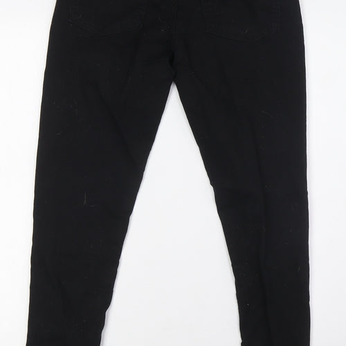 Marks and Spencer Womens Black Cotton Skinny Jeans Size 10 L26 in Regular Zip