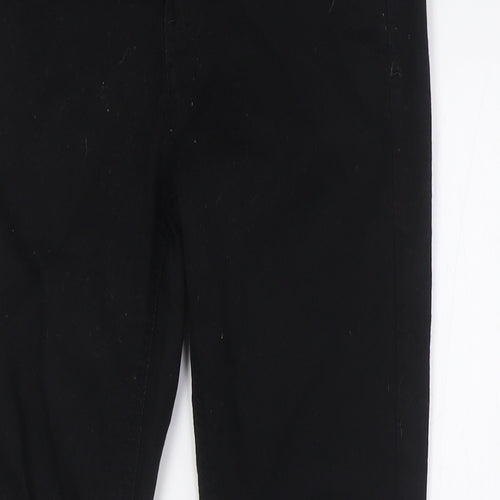 Marks and Spencer Womens Black Cotton Skinny Jeans Size 10 L26 in Regular Zip