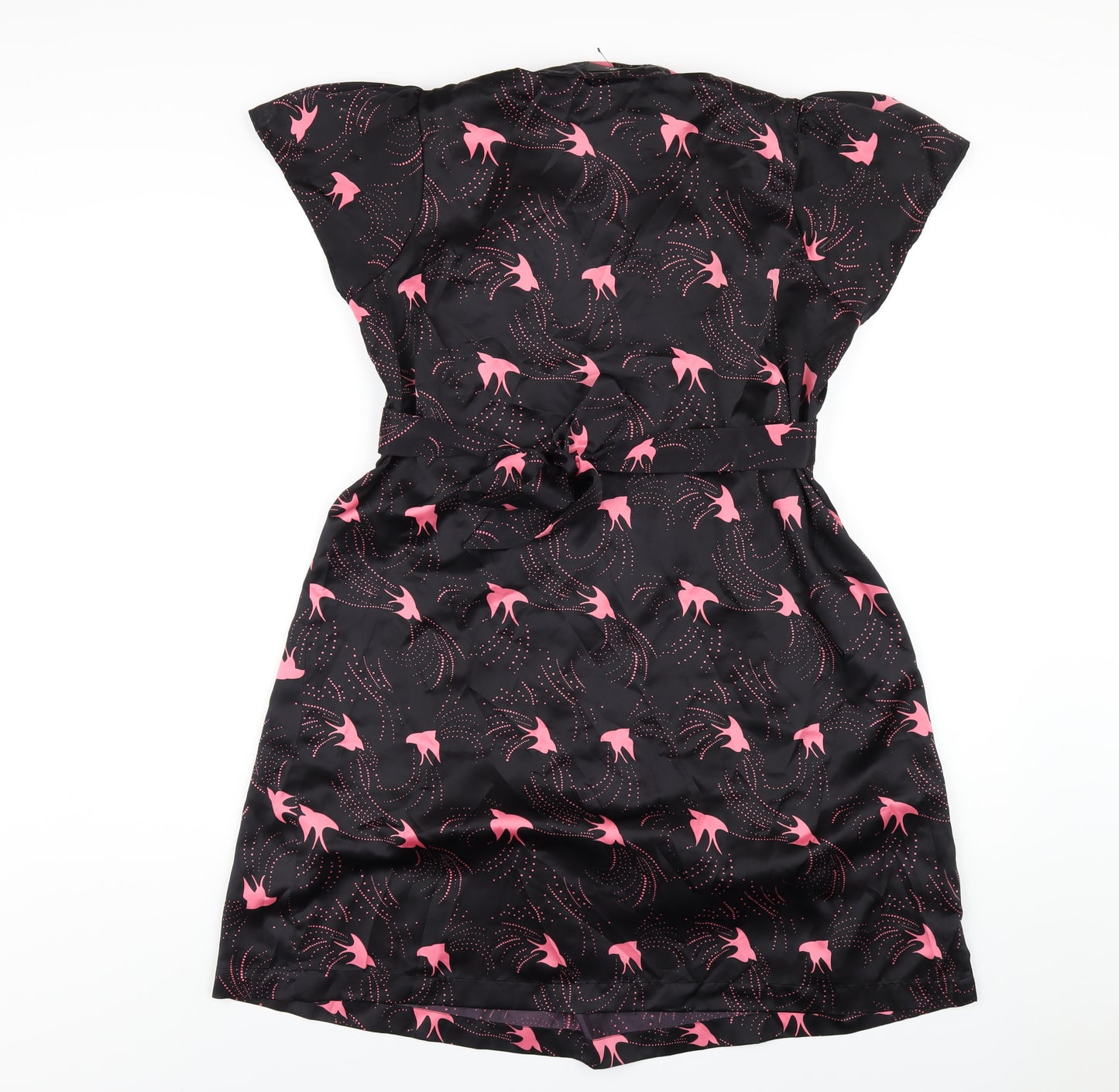Mothercare Womens Black Geometric Polyester A-Line Size 10 V-Neck Pullover