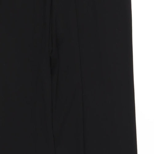 M&Co Womens Black Polyester Trousers Size 10 L29 in Regular