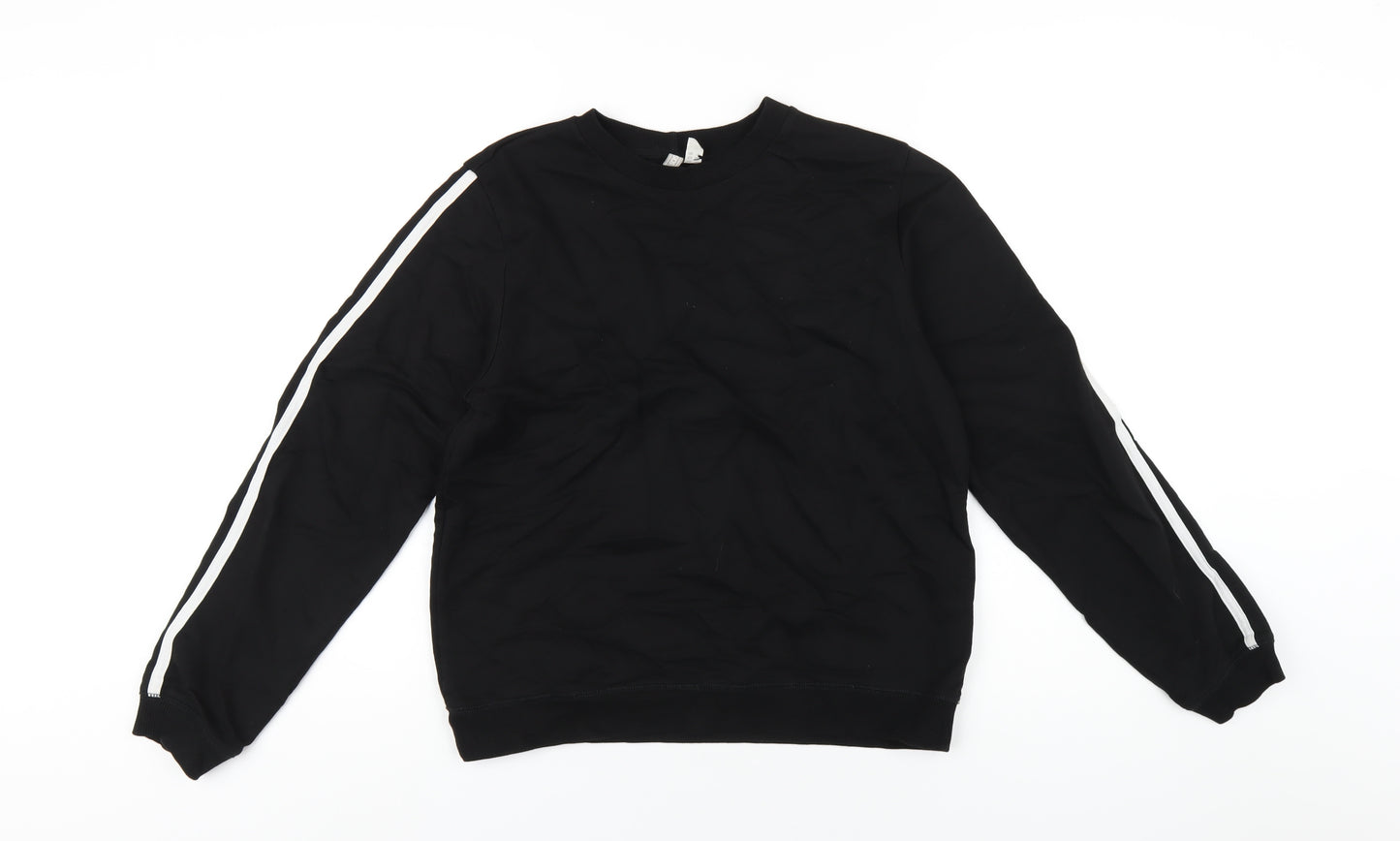 ASOS Womens Black Cotton Pullover Sweatshirt Size 10 Pullover