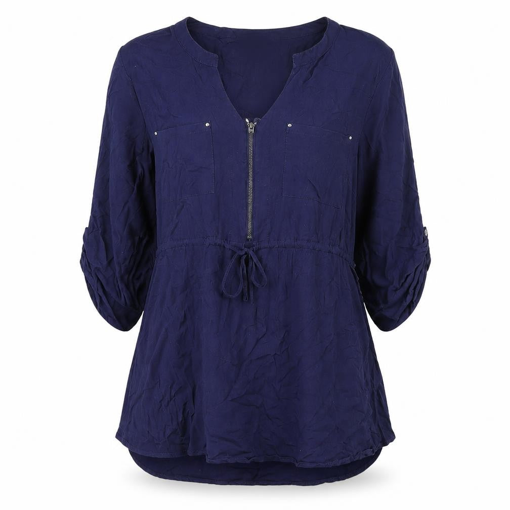 Torrid Womens Blue Viscose Basic T-Shirt Size 10 V-Neck