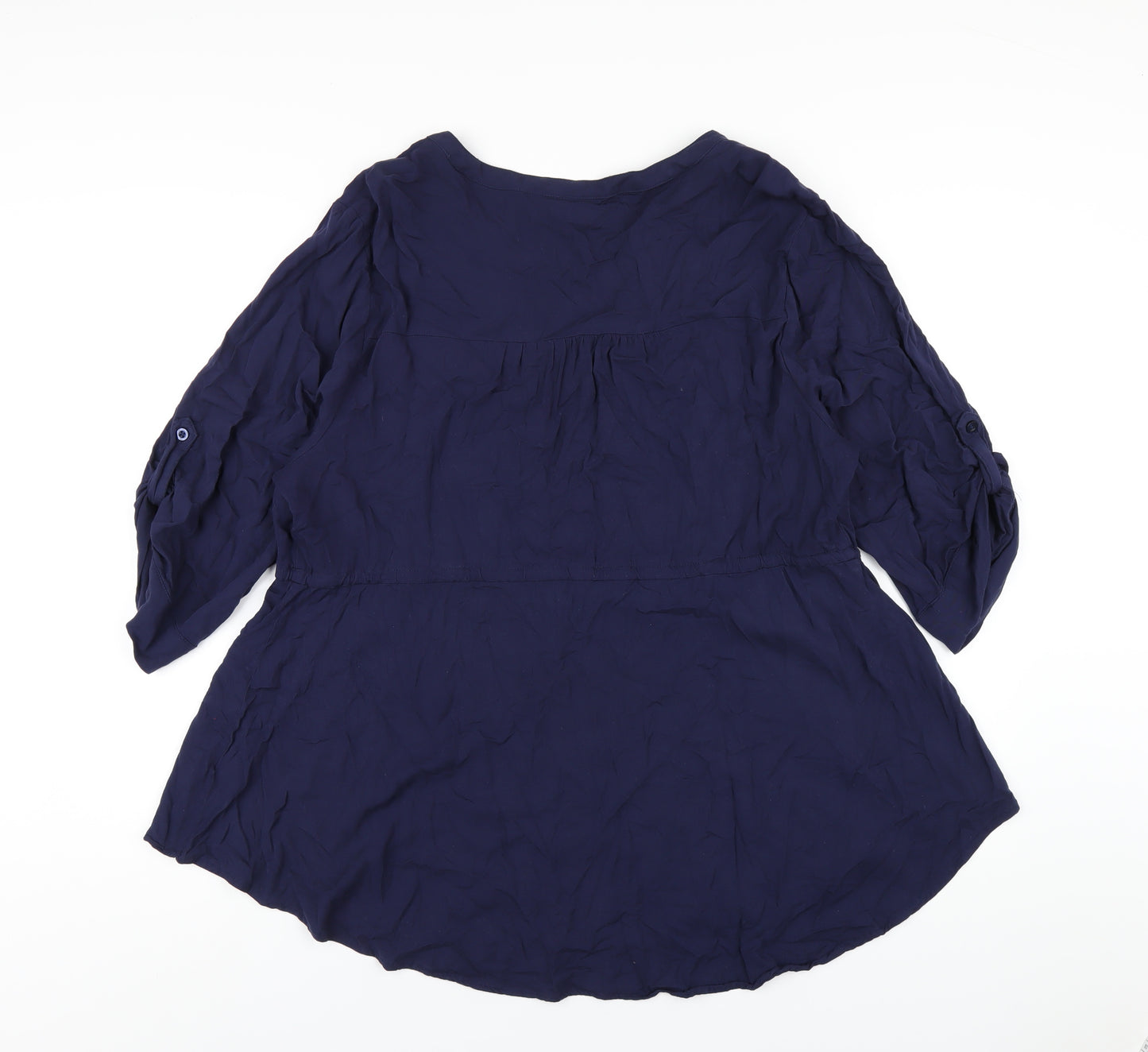 Torrid Womens Blue Viscose Basic T-Shirt Size 10 V-Neck