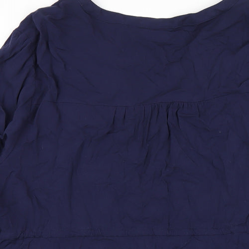 Torrid Womens Blue Viscose Basic T-Shirt Size 10 V-Neck