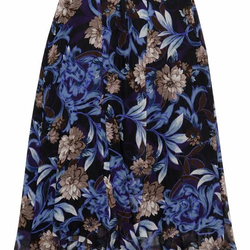 David Butler Womens Blue Geometric Polyester A-Line Skirt Size 32 in Zip