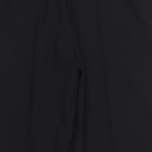 Marks and Spencer Womens Black Polyester Trousers Size 14 L28 in Regular Zip