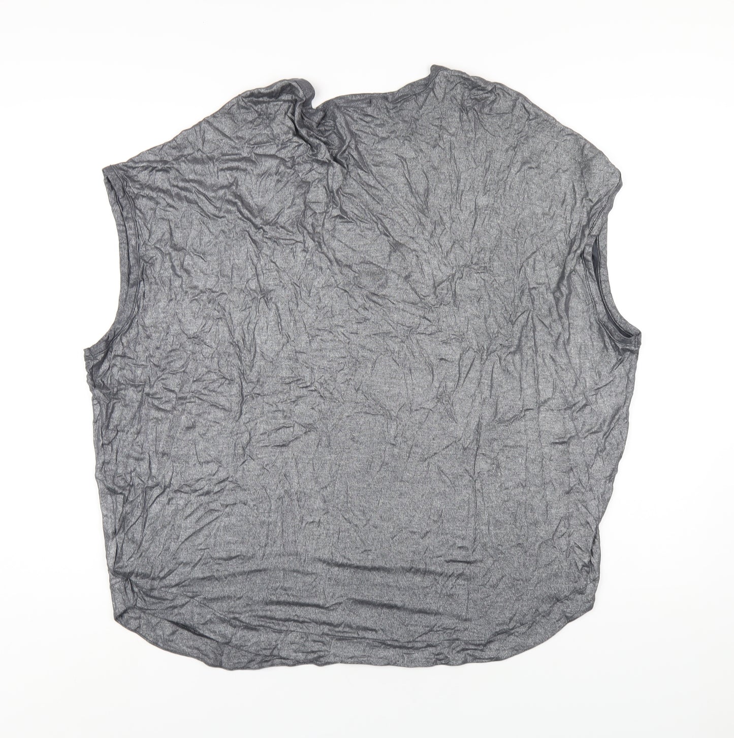 Gap Womens Silver Viscose Basic T-Shirt Size XL V-Neck