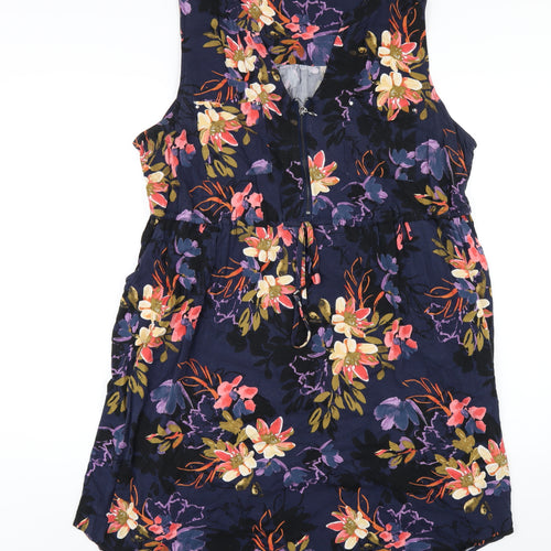 Torrid Womens Multicoloured Floral Viscose A-Line Size 12 V-Neck Pullover
