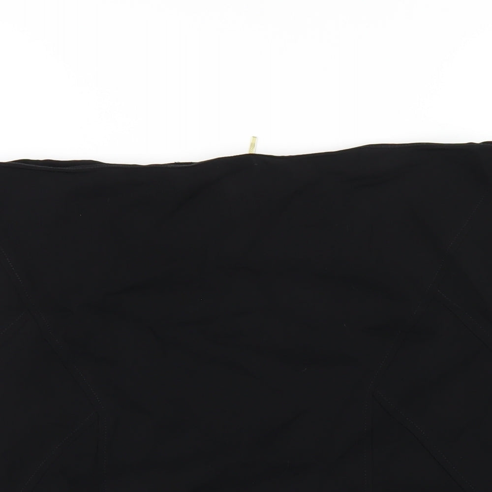 Per Una Womens Black Polyester Straight & Pencil Skirt Size 16 Zip