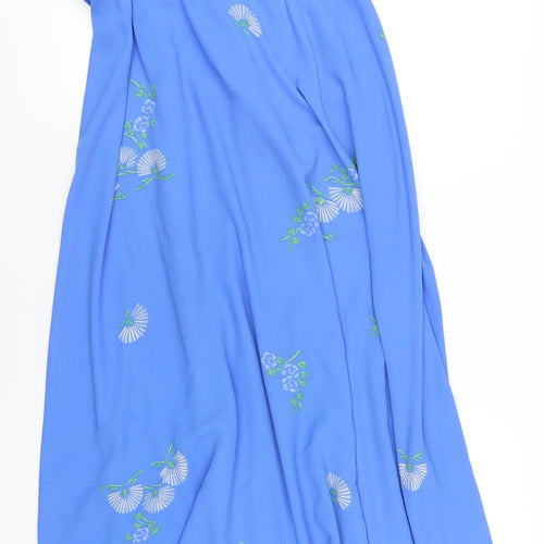 NEXT Womens Blue Floral Polyester Wrap Skirt Size 16 Tie