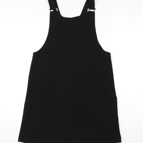 New Look Womens Black Polyester A-Line Size 8 Round Neck Pullover