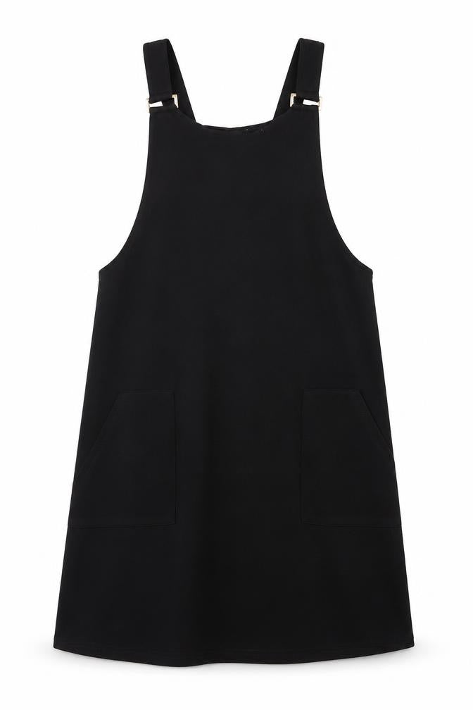 Front view of New Look women’s black polyester a-line, size UK 8, round neck pullover