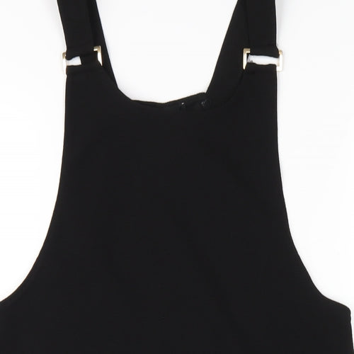 New Look Womens Black Polyester A-Line Size 8 Round Neck Pullover