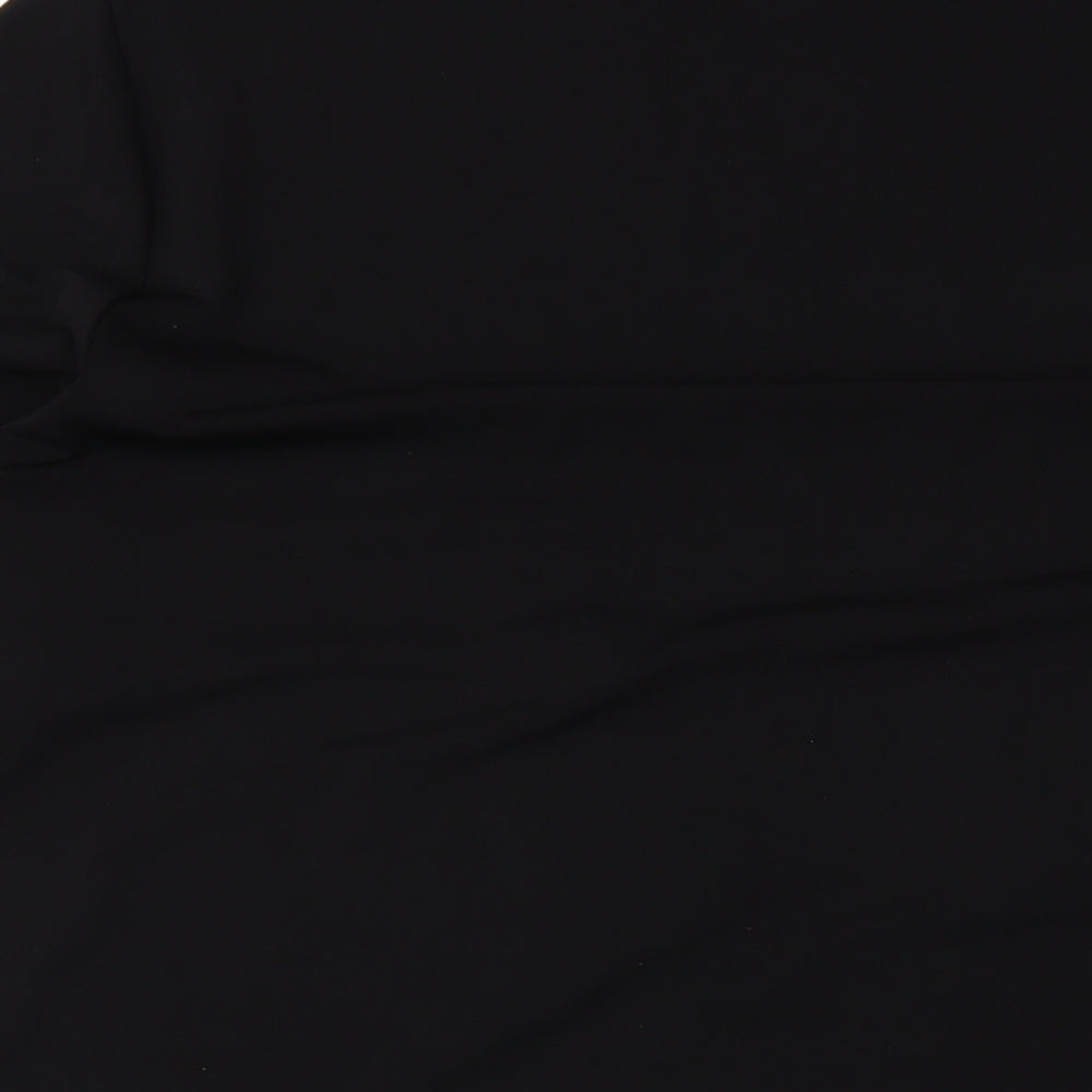 H&M Womens Black Polyester T-Shirt Dress Size XL Round Neck Pullover
