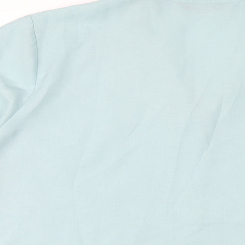Bonmarché Womens Blue Polyester Basic Button-Up Size 22 Collared