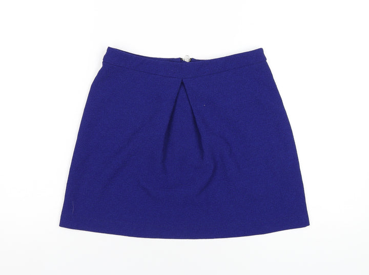 New Look Girls Blue Polyester A-Line Skirt Size 12-13 Years Regular Zip