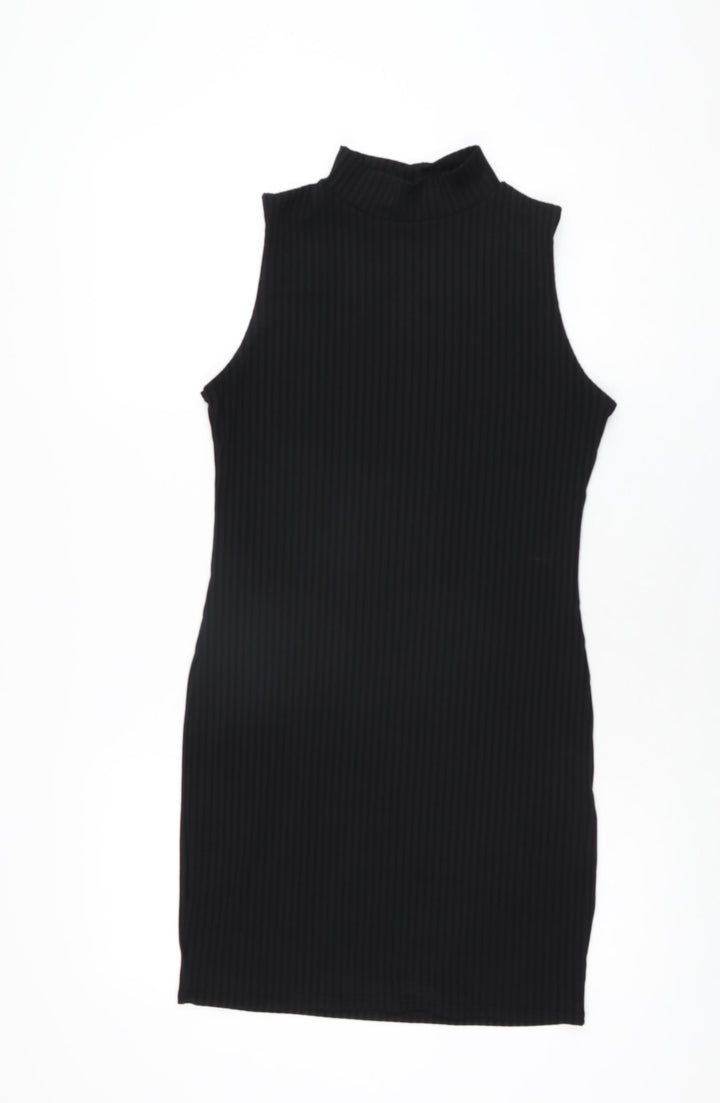 Studio 21 Womens Black Polyester Bodycon Size 12 High Neck Pullover
