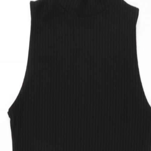 Studio 21 Womens Black Polyester Bodycon Size 12 High Neck Pullover