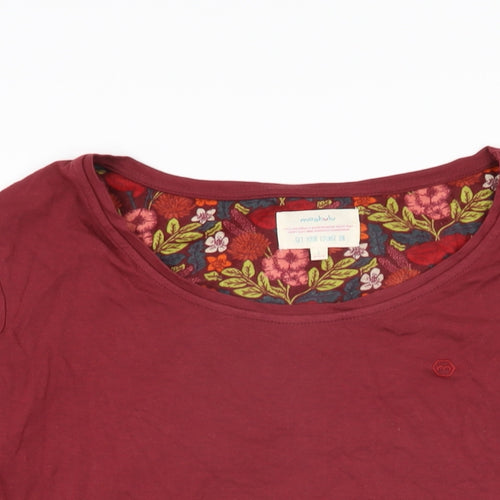 Moshulu Womens Red Solid Cotton Top Pyjama Top Size L