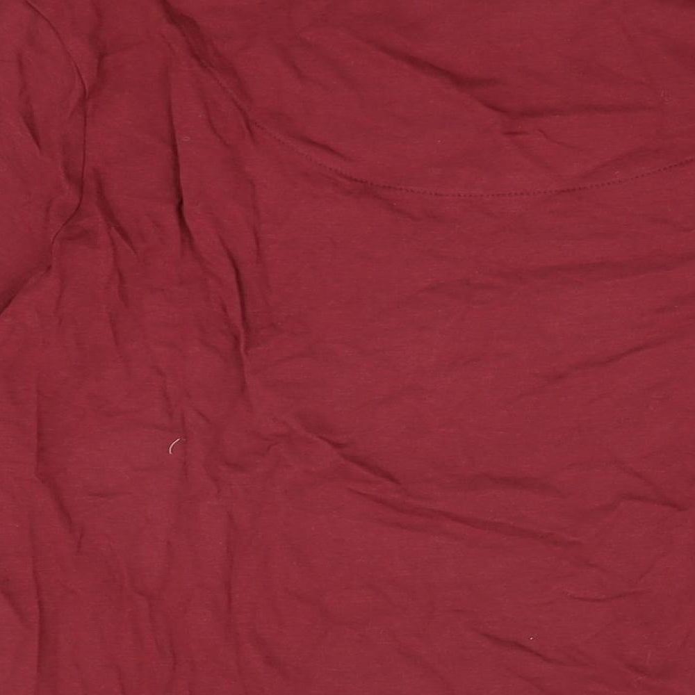 Moshulu Womens Red Solid Cotton Top Pyjama Top Size L