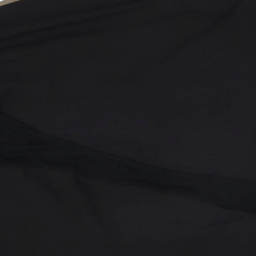 Zara Womens Black Polyester Basic T-Shirt Size S Round Neck