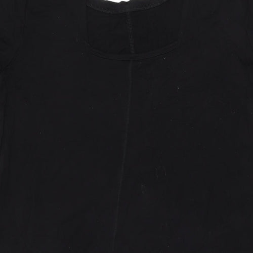 Marks and Spencer Womens Black Viscose Shift Size 14 Round Neck Pullover