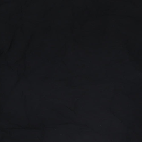Pull&Bear Womens Black Viscose Basic Button-Up Size L V-Neck