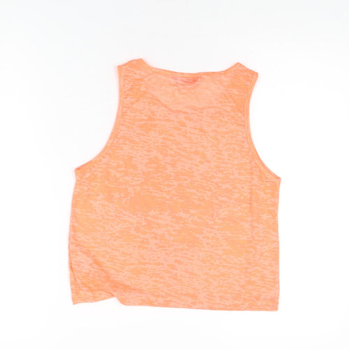 Internacionale Womens Pink Polyester Basic T-Shirt Size 10 Scoop Neck