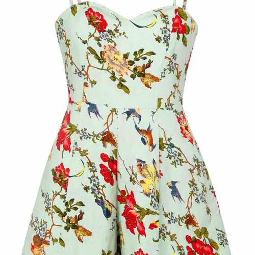 ASOS Womens Green Floral Polyester Playsuit One-Piece Size 8 L3 in Zip