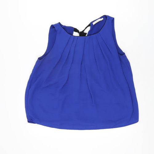 FRNCH Womens Blue Polyester Basic Blouse Size S Boat Neck