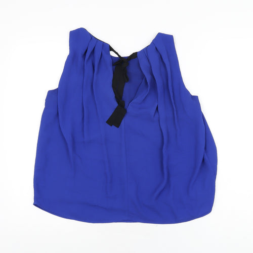 FRNCH Womens Blue Polyester Basic Blouse Size S Boat Neck