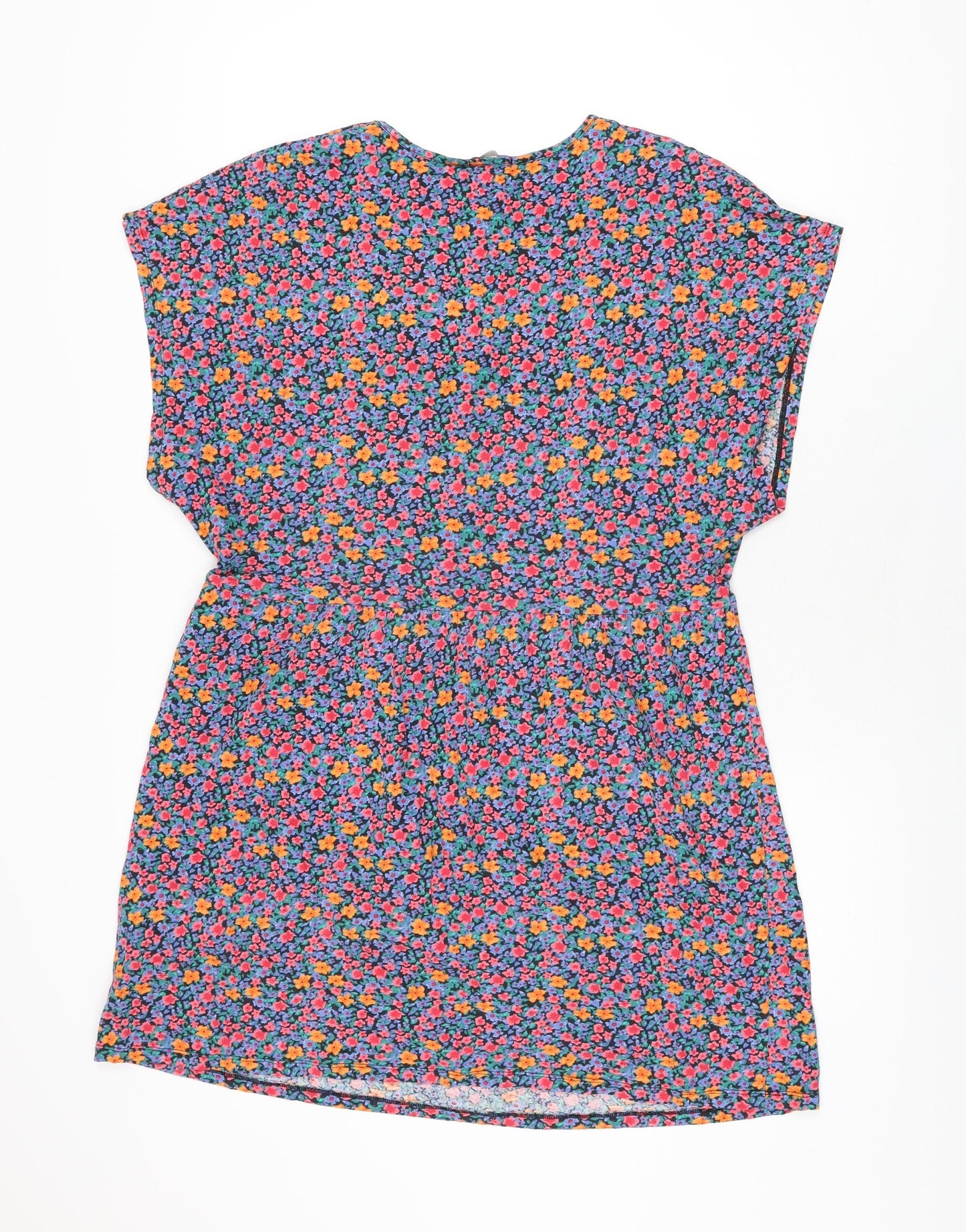 Tezenis Womens Multicoloured Floral Cotton Shift Size L V-Neck Pullover