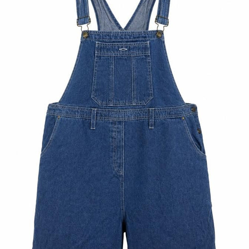Oh! Mamma Womens Blue Cotton Dungaree One-Piece Size S Buckle