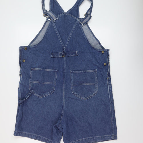 Oh! Mamma Womens Blue Cotton Dungaree One-Piece Size S Buckle