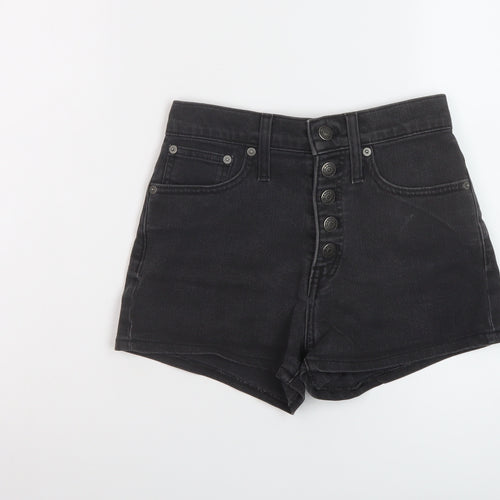 Madewell Womens Green Cotton Hot Pants Shorts Size 23 in L3 in Regular Button