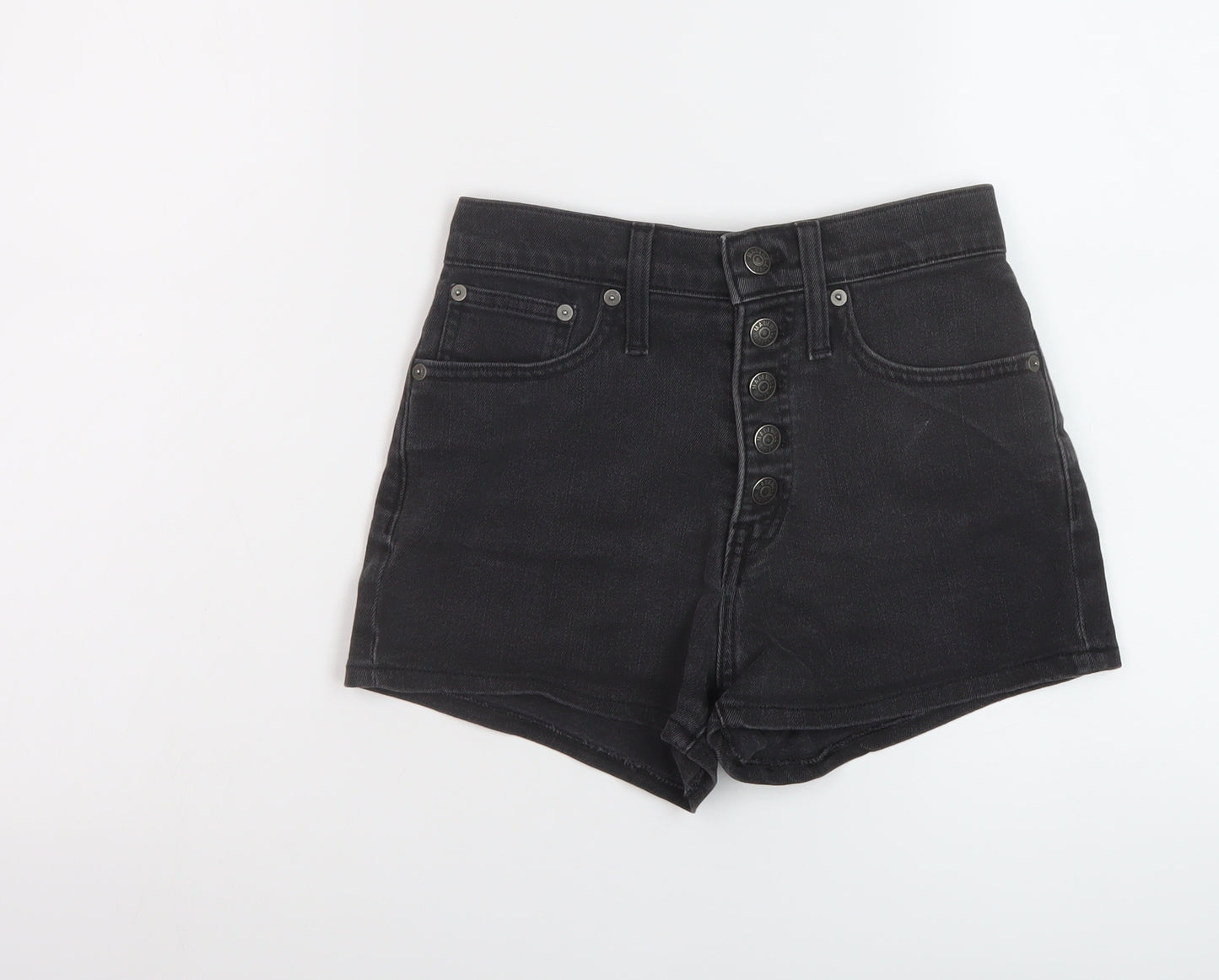 Madewell Womens Green Cotton Hot Pants Shorts Size 23 in L3 in Regular Button