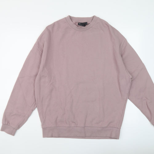 ASOS Womens Pink Cotton Pullover Sweatshirt Size S Pullover