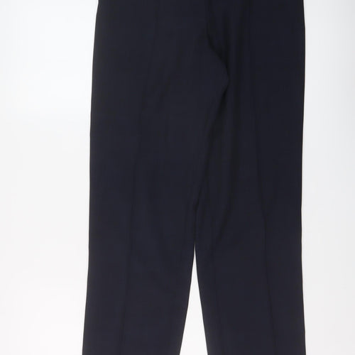 Marks and Spencer Womens Blue Polyester Trousers Size 8 L29 in Regular