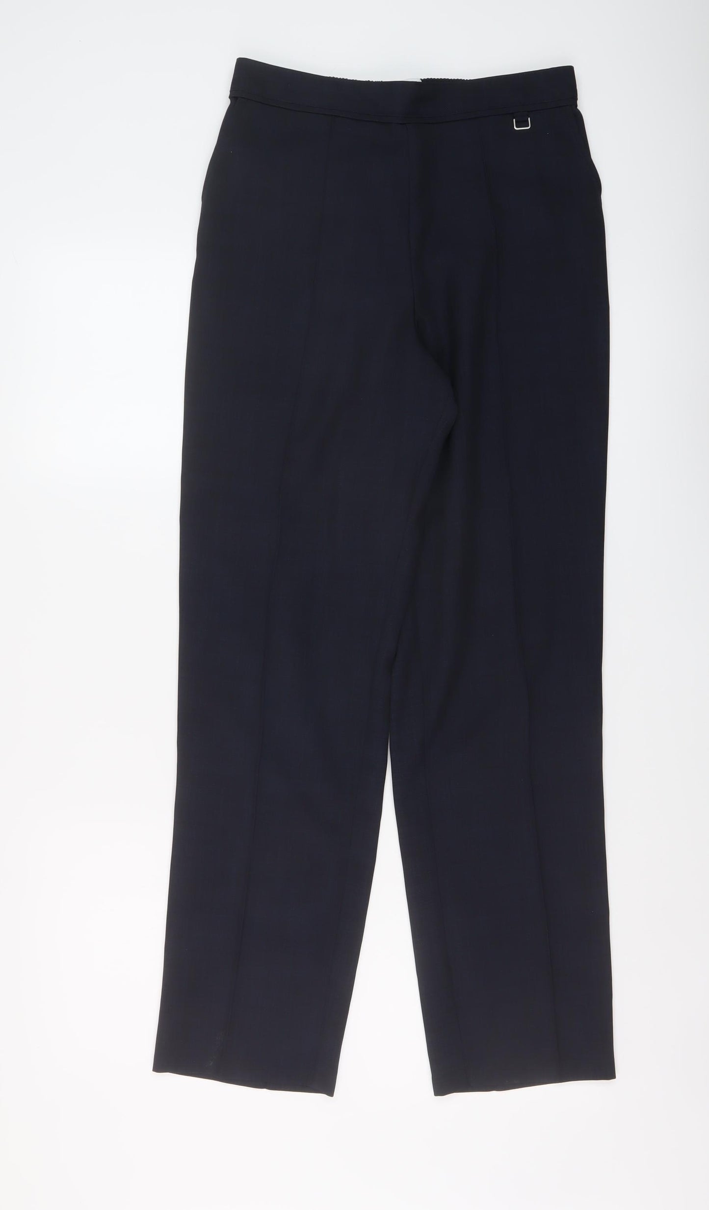 Marks and Spencer Womens Blue Polyester Trousers Size 8 L29 in Regular