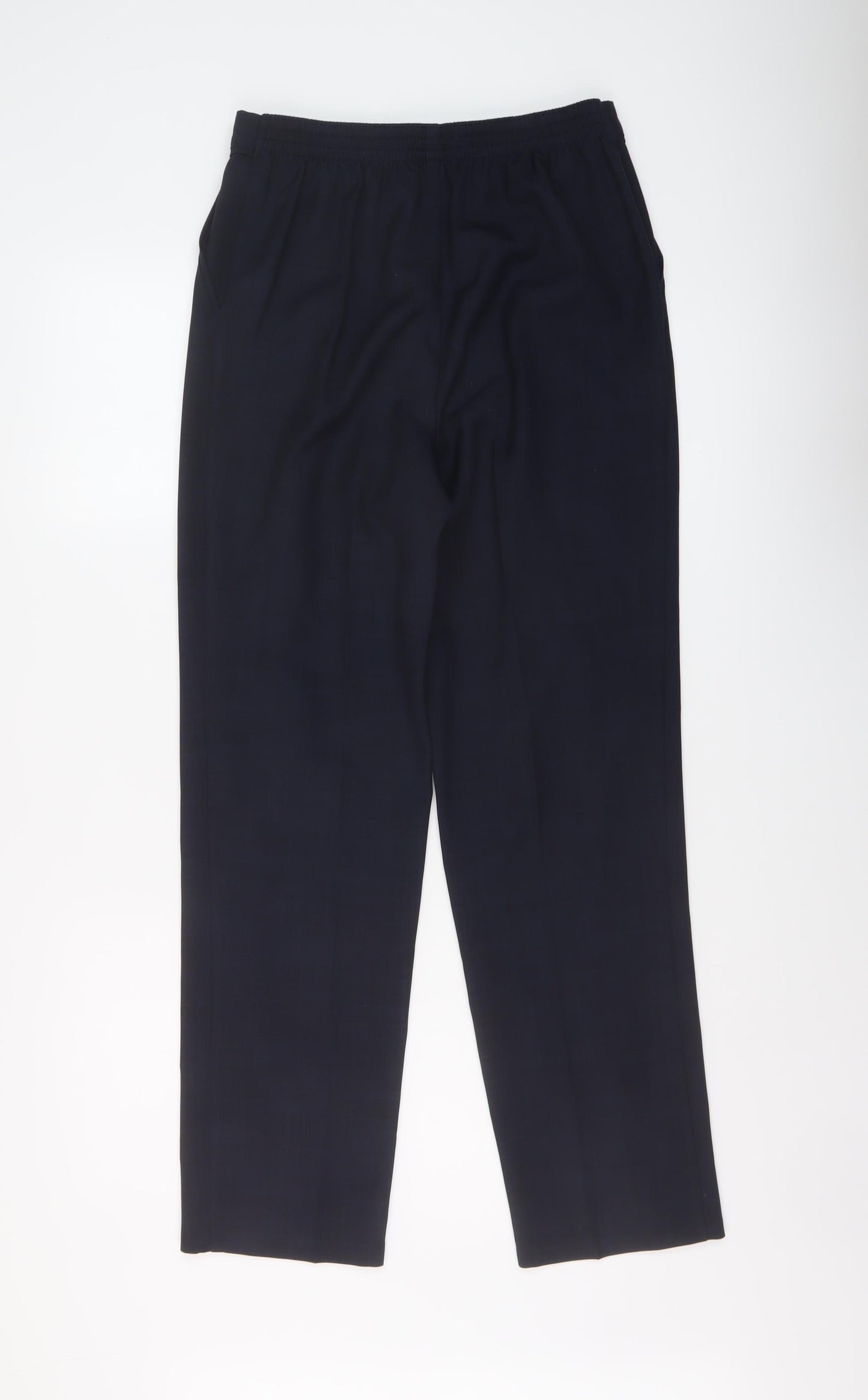 Marks and Spencer Womens Blue Polyester Trousers Size 8 L29 in Regular