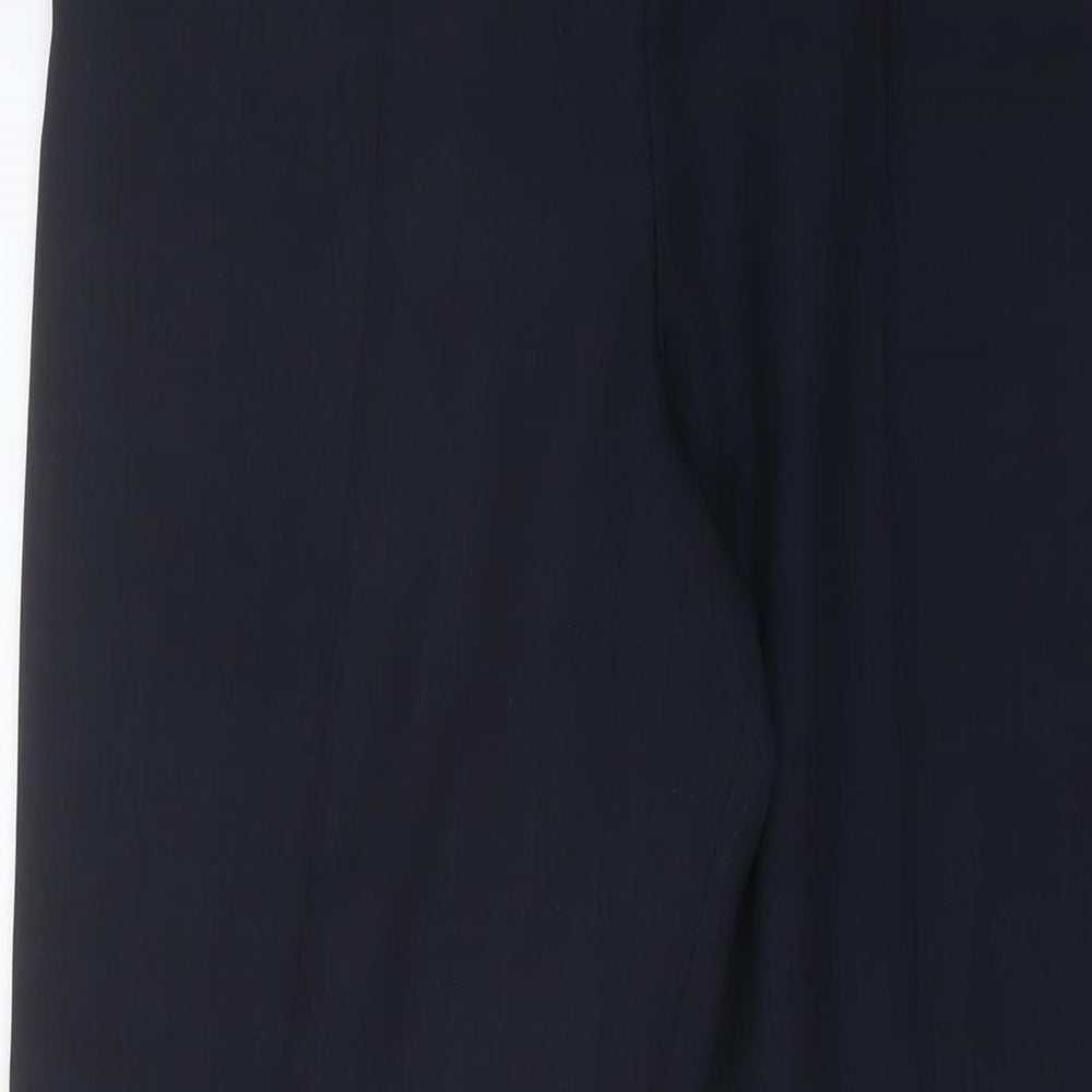 Marks and Spencer Womens Blue Polyester Trousers Size 8 L29 in Regular