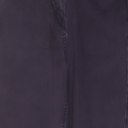 George Womens Purple Cotton Straight Jeans Size 14 L26 in Regular Button