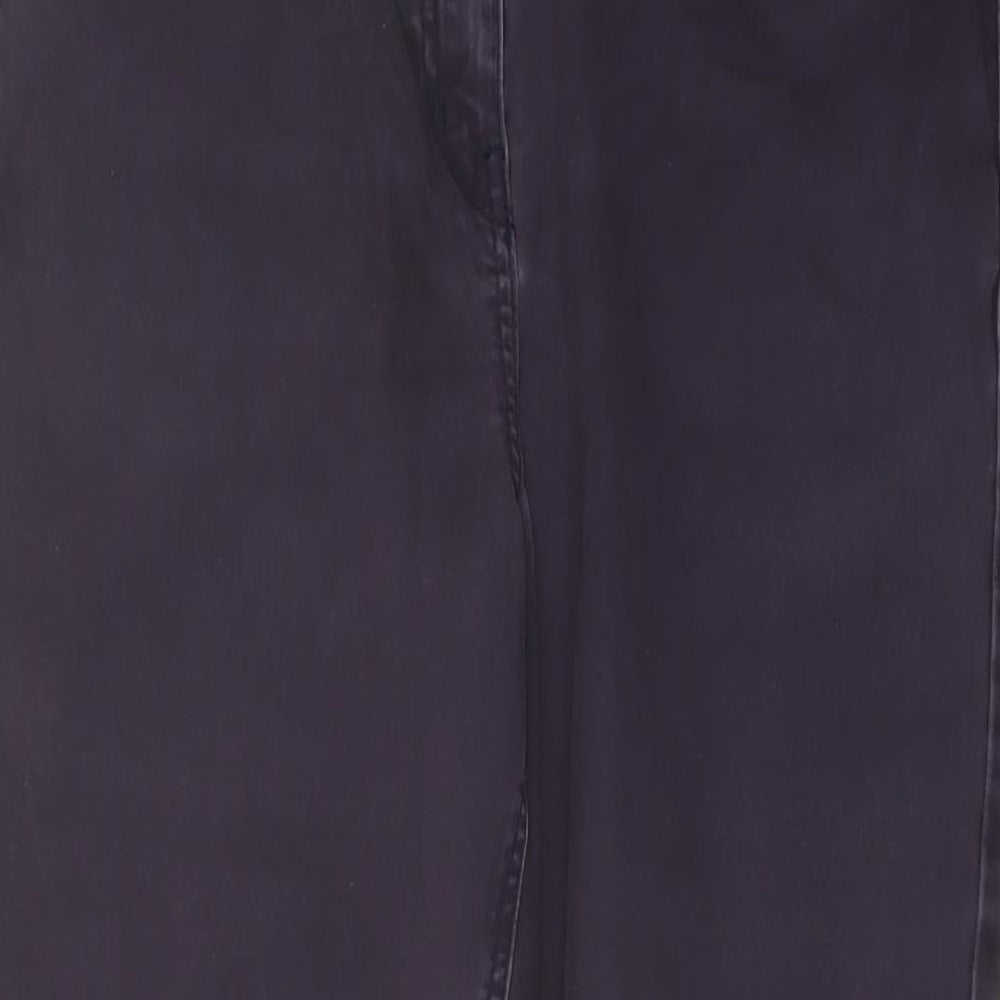 George Womens Purple Cotton Straight Jeans Size 14 L26 in Regular Button