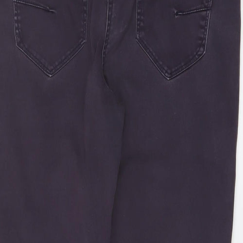 George Womens Purple Cotton Straight Jeans Size 14 L26 in Regular Button