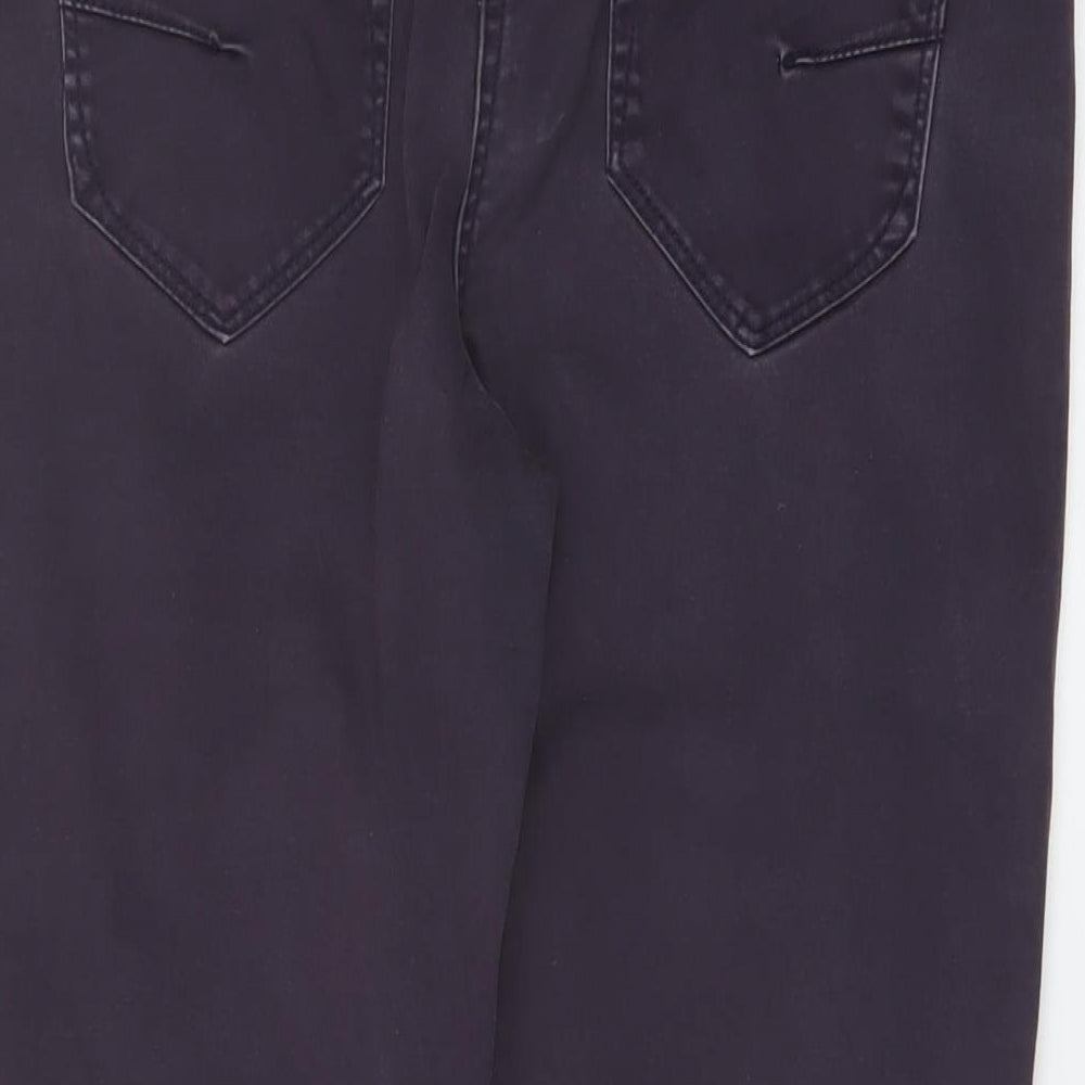 George Womens Purple Cotton Straight Jeans Size 14 L26 in Regular Button