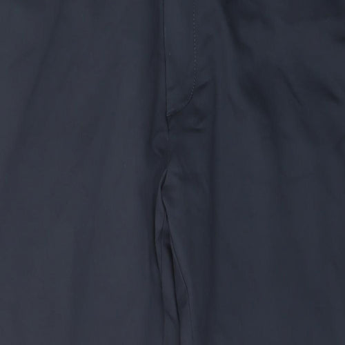 Autograph Mens Blue Cotton Trousers Size 40 in L31 in Regular Button