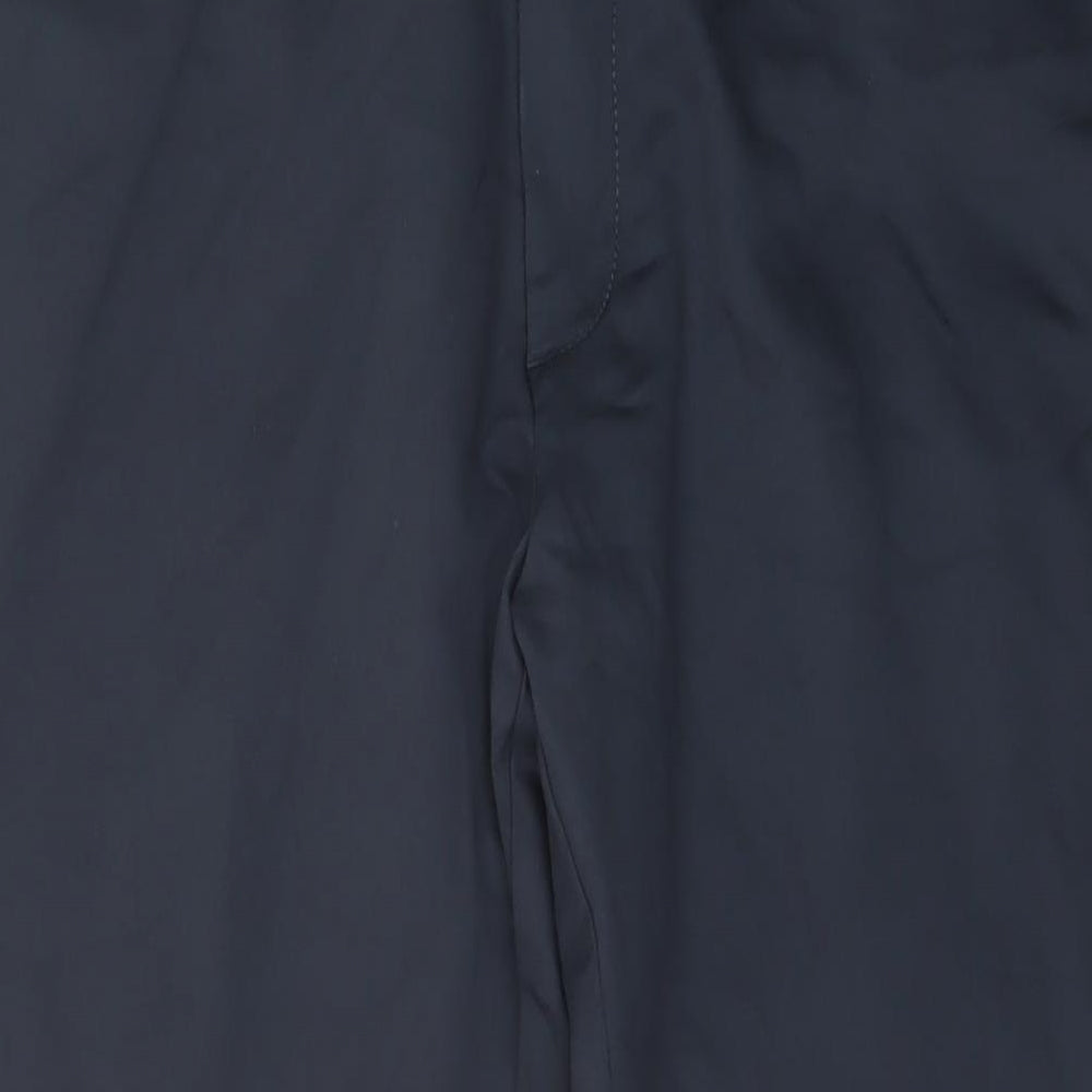 Autograph Mens Blue Cotton Trousers Size 40 in L31 in Regular Button