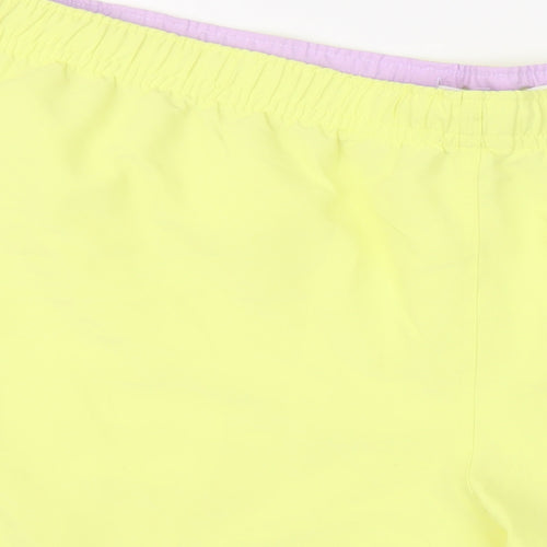 Marks and Spencer Mens Yellow Polyester Sweat Shorts Size 4XL L6 in Regular Drawstring - Swim Shorts