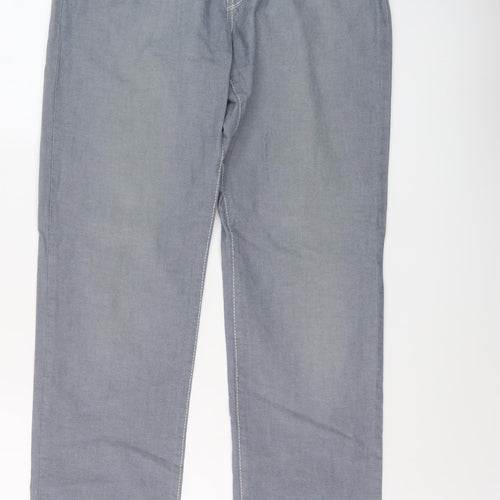 BRAX Mens Blue Cotton Straight Jeans Size 32 in L31 in Regular Button
